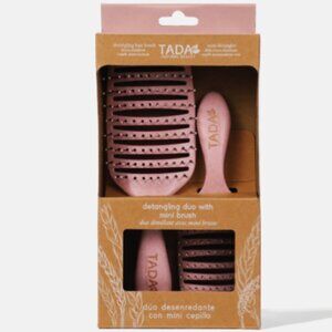 New TADA Natural Beauty | Detangling Duo with Mini Brush (Pink)
